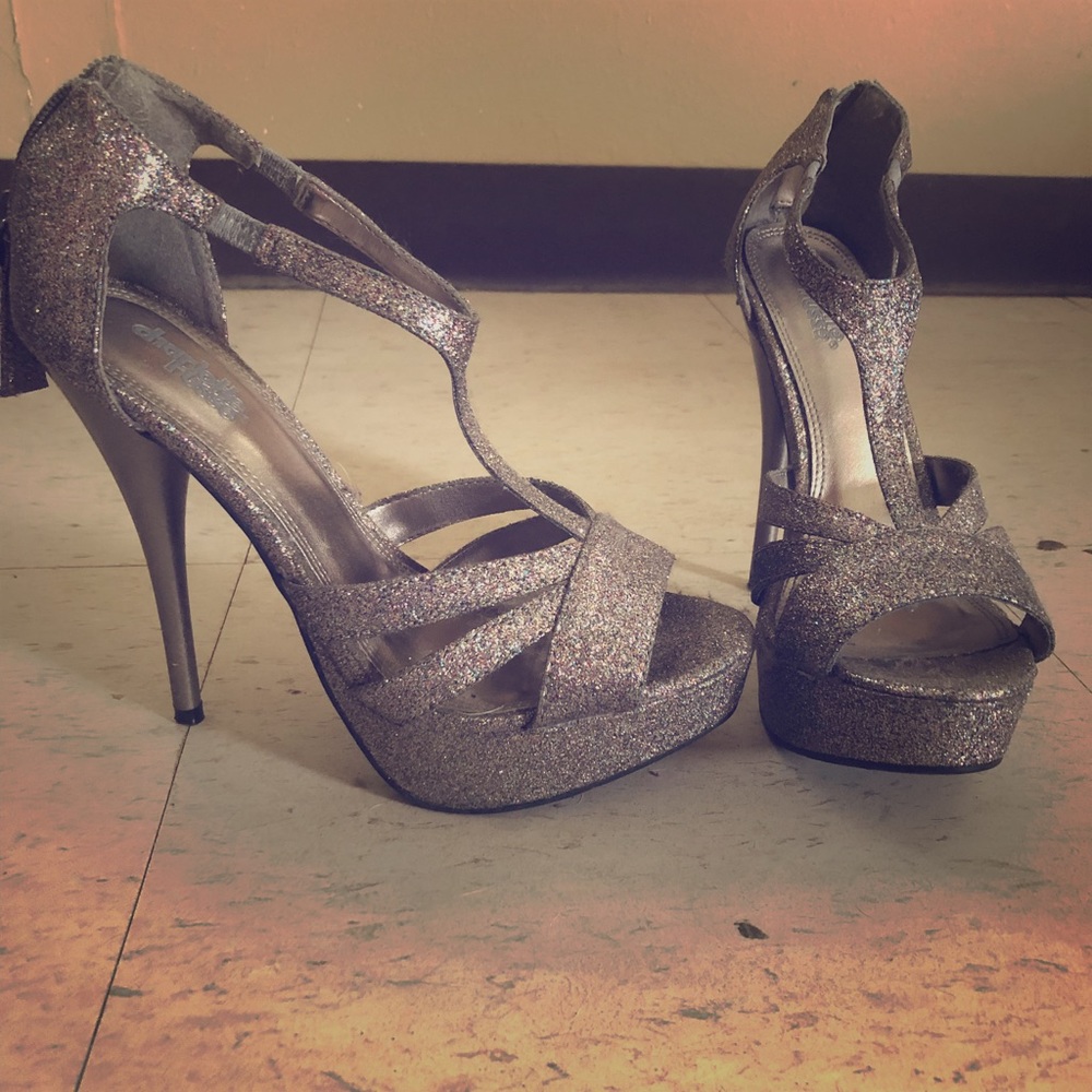 Charlotte Russe glitter heels
